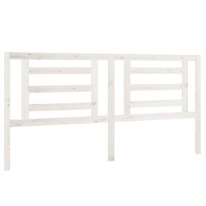 vidaXL Posteljno vzglavje belo 186x4x100 cm trdna borovina