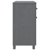 vidaXL Komoda HAMAR temno siva 79x40x80 cm trdna borovina