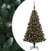 vidaXL Umjetno božično drevo z okrasnimi kroglami 120 cm 150 LED