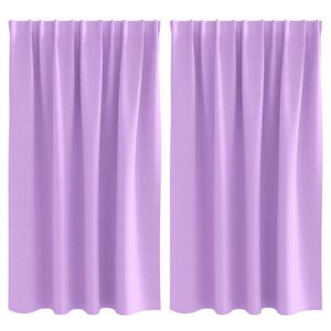 vidaXL Zavese za zatemnitev z obroči 2 pcs Vijolična 140 x 140 cm