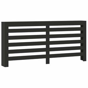 vidaXL Pokrov za radiator črn 175x20x82 cm inženirski les