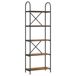 vidaXL Knjižna polica 5 nivojev 60 x 30 x 183 cm Inženirski les
