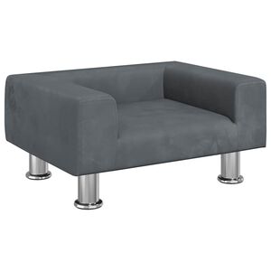 vidaXL Pasja postelja temno siva 50x40x26,5 cm žamet