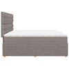 vidaXL Box spring postelja z vzmetnico taupe 180x200 cm blago