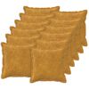 vidaXL Prevleka za blazino 12 kos HOUTEN Rumena 45 x 45 cm Mikrofibra
