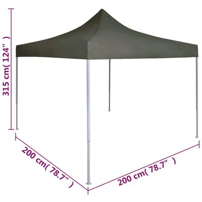 vidaXL Profesionalen vrtni šotor 2x2 m iz jekla antraciten