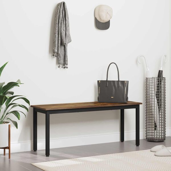 vidaXL klop Dimni hrast 110 x 35 x 45 cm Konstruiran les