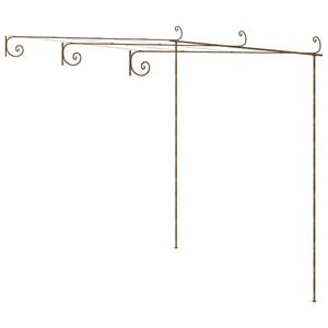 vidaXL Vrtna pergola antično rjava 3x3x2,5 m železo