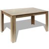 vidaXL Jedilna miza 140x80x75 cm hrast