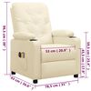 vidaXL Električni masažni naslanjač krem umetno usnje