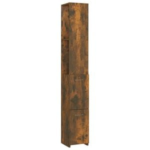 vidaXL Kopalni&scaron;ka omarica dimljeni hrast 25x26,5x170 cm inženirski les