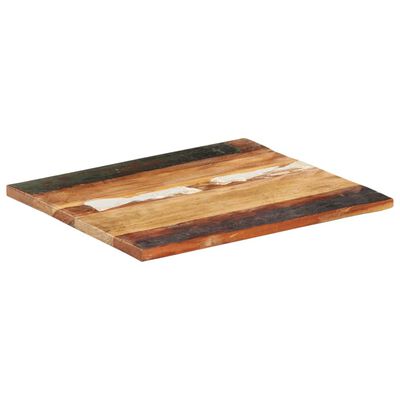 vidaXL Pravokotna mizna plošča 60x70 cm 25-27 mm trden predelan les