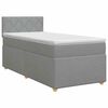 vidaXL Postelja boxspring z vzmetnico Svetlo siva 90 x 190 cm Blago