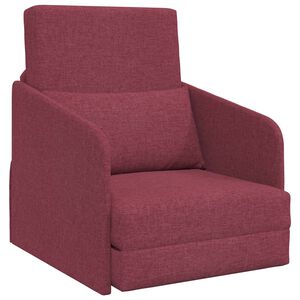 vidaXL Sofa postelja Vinorodna rdeča 65 x 80 x 83 cm blago