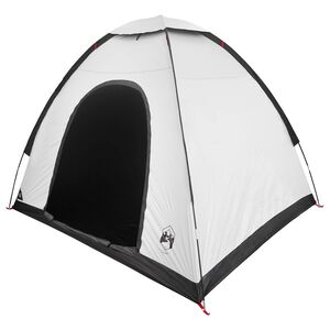 vidaXL Kamperski &scaron;otor 2-osebni Bela zatemnitev Acier P/Taffeta