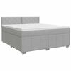 vidaXL Postelja boxspring z vzmetnico Svetlo siva 140 x 190 cm Blago