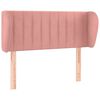 vidaXL Vzglavje z u&scaron;esi roza 93x23x78/88 cm žamet