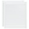 vidaXL Vrata za omarico z letvicami 2 kosa bela 69x59,4 cm borovina