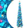 vidaXL Zložljivo LED božično drevo z zvezdo na vrhu 180 cm 100 LED PET