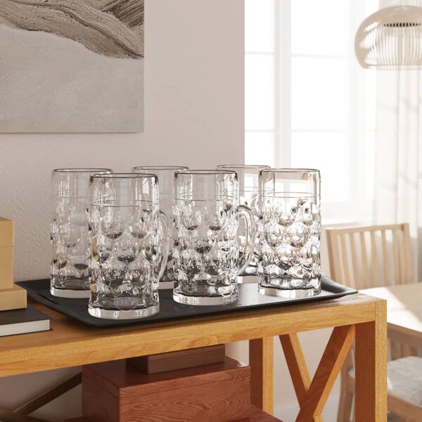 vidaXL Vrčki za pivo z ročajem 6 kosov 500 ml