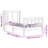 vidaXL Posteljni okvir z vzglavjem črn 100x200 cm trden les