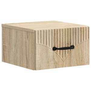 vidaXL Stenski nočni omarici s predalom Sonoma hrast 34,5 x 33 x 20 cm