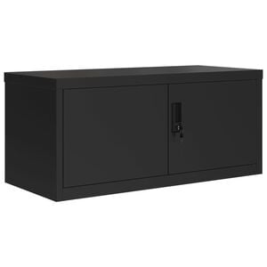 vidaXL Arhivska omara črna 90x40x40 cm jeklo