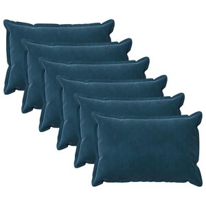 vidaXL Blazina z blazino HOUTEN 6 kos Modra Žamet