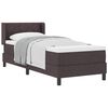 vidaXL Postelja z vzmetnico z blazino Temno rjava 200 x 80 cm blago