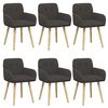 vidaXL Jedilni stoli 6 kos Boucl&eacute; Temno siva 59 x 57 x 85 cm
