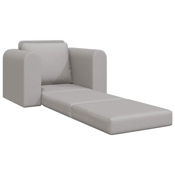 vidaXL Sofa postelja Oblačno siva 98 x 71 x 83 cm blago