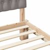vidaXL Konstrukcija postelje Taupe 140 x 190 cm Masivno borovo les