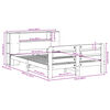 vidaXL Posteljni okvir brez vzmetnice 120x190 cm trdna borovina