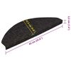 vidaXL Samolepilne preproge za stopnice 30 kos antracit 65x22,5x3,5 cm