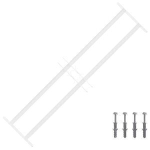 vidaXL Varnostna re&scaron;etka za okna z 2 prečkami 63-114 cm