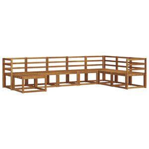 vidaXL Zunanja garnitura za sedenje 8 pcs Naravna in antracitna