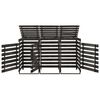 vidaXL Trojna lopa za smetnjake 210x75x121 cm barvana trdna borovina