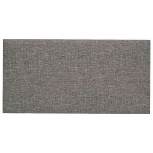 vidaXL Stenska glavna postelja 12 kos 60 x 30 cm Svetlo siva blago