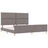vidaXL Konstrukcija postelje z vzglavjem Taupe 200 x 200 cm blago