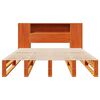 vidaXL Knjižna postelja brez vzmetnice vo&scaron;č. rjava 135x190cm trden les