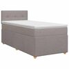 vidaXL Postelja boxspring z vzmetnico Taupe 80 x 200 cm Blago