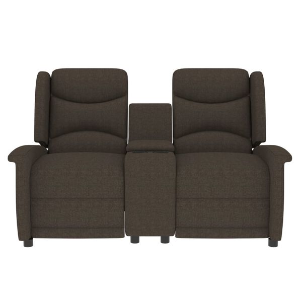 vidaXL Masažni dvosed z držali za skodelico rjav