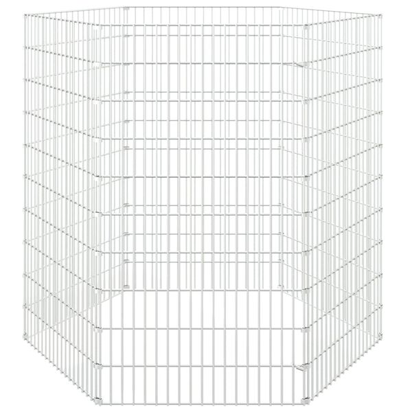 vidaXL Ograda za živali na prostem s 6 paneli 54x100 cm železo