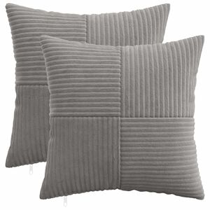 vidaXL Prevleka za blazino 2 pcs ALMELO Svetlo siva 30 x 30 cm