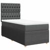 vidaXL Box spring postelja z vzmetnico temno siva 80x200 cm blago