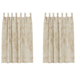 vidaXL Velvete zavese 2 kos krema 175 x 140 cm Žamet