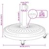 vidaXL Podstavek za senčnik Črna &Oslash;38-48 mm PE in beton ter železo