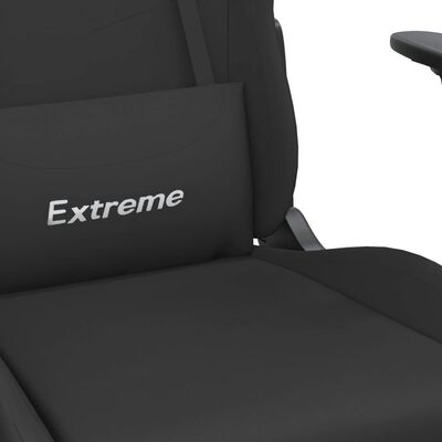 vidaXL Gaming stol z oporo za noge črno blago