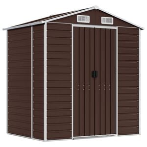 vidaXL Vrtna lopa rjava 191x130x198 cm pocinkano jeklo