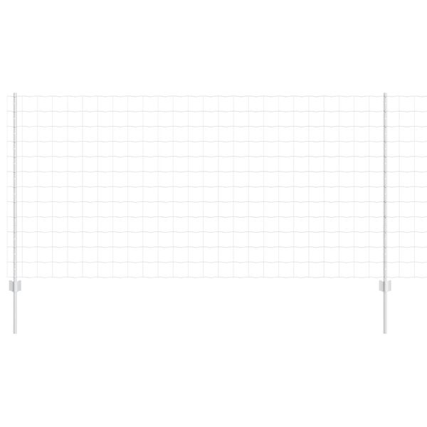 vidaXL Ograja s stebrom srebrna 1,2 x 10 m Jeklo